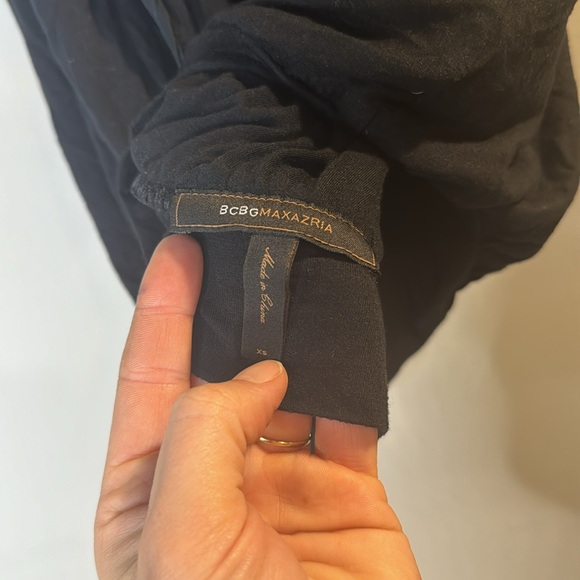 Black slinky bar top- backless tank top with bed embellishment - Picture 6 of 11